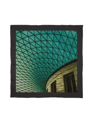 45" Square Silk Scarf in London Museum Roof by Jessica Murray