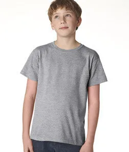 705B Anvil Youth Heavyweight Tee Heather Grey (90/10)