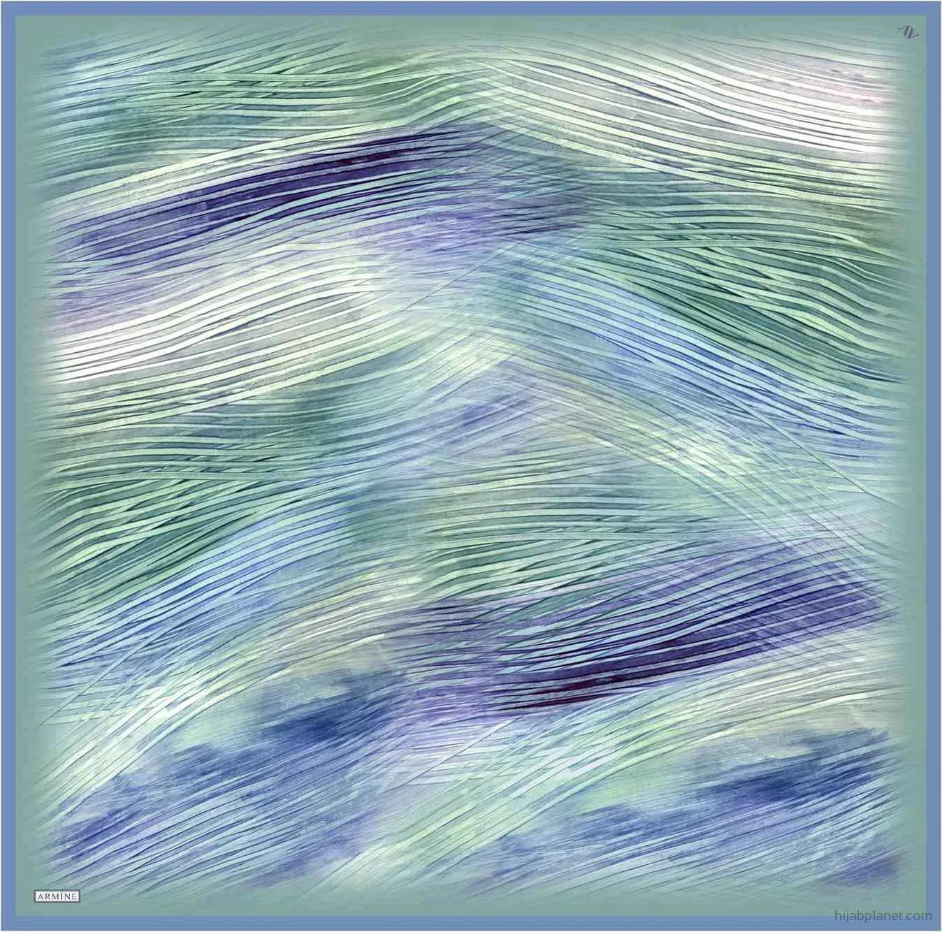 Armine Aquarius Abstract Silk Scarf #54