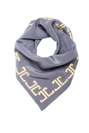 Belmont Square Scarf, Gray   Gold
