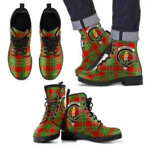 Callander Modern Tartan Clan Badge Leather Boots