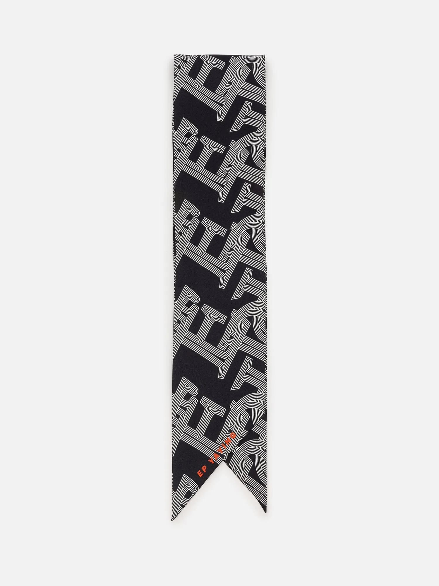 EP YAYING Letters Printed Silk Scarf
