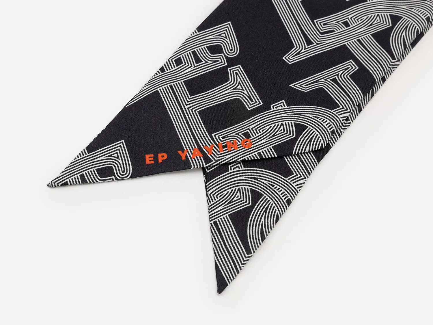 EP YAYING Letters Printed Silk Scarf