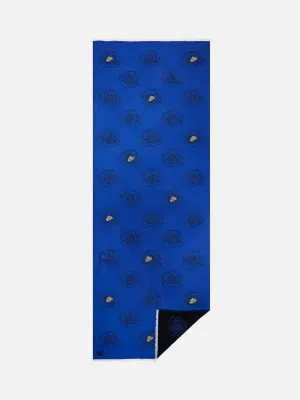 Golden Anther Blue Embroidered Scarf