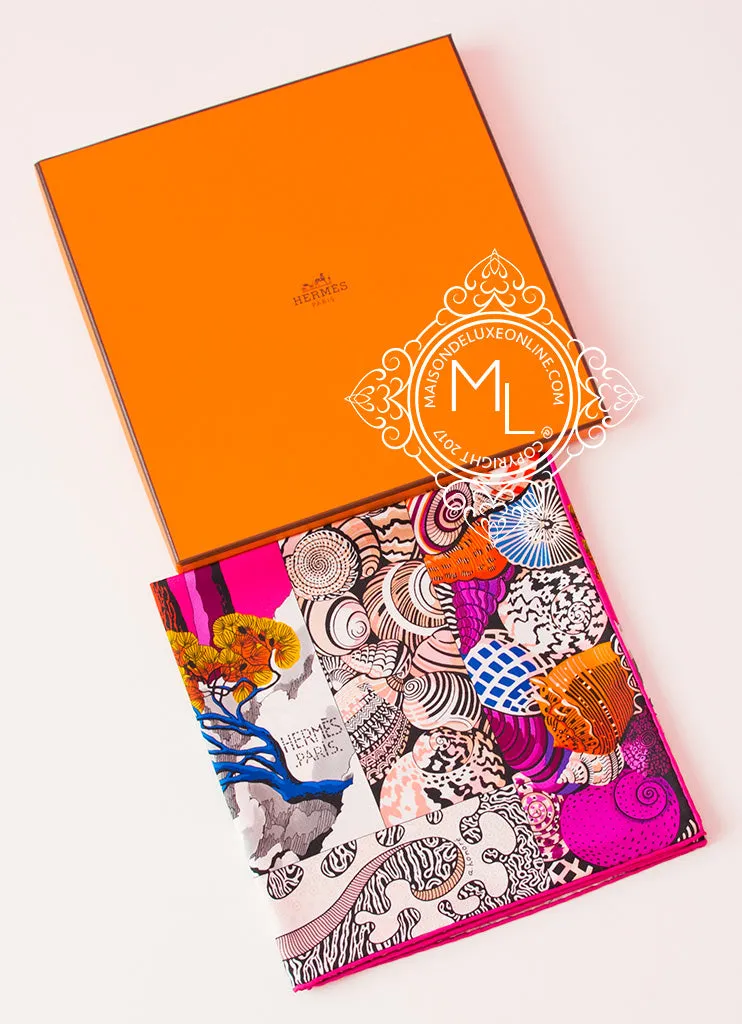 Hermes Pink Twill Silk 90 cm Sieste au Paradis Scarf