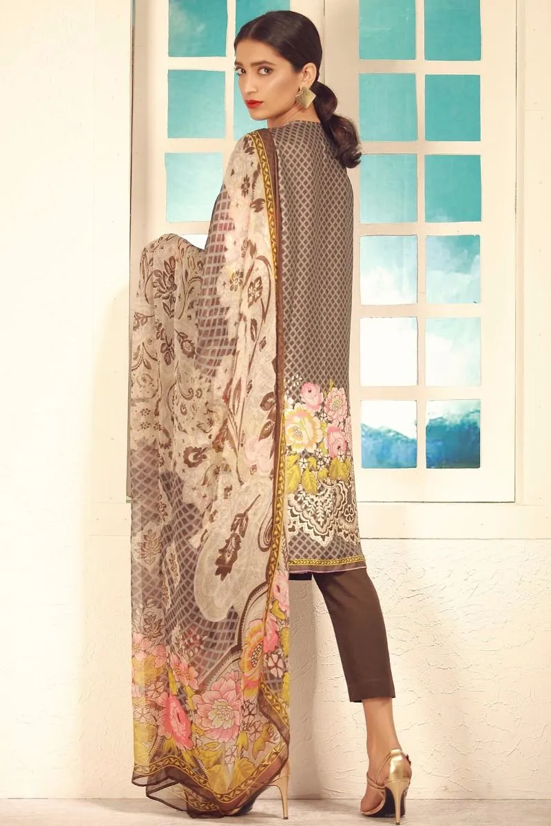 Khaadi Winter Collection 2017 – P17702 Brown 3Pc