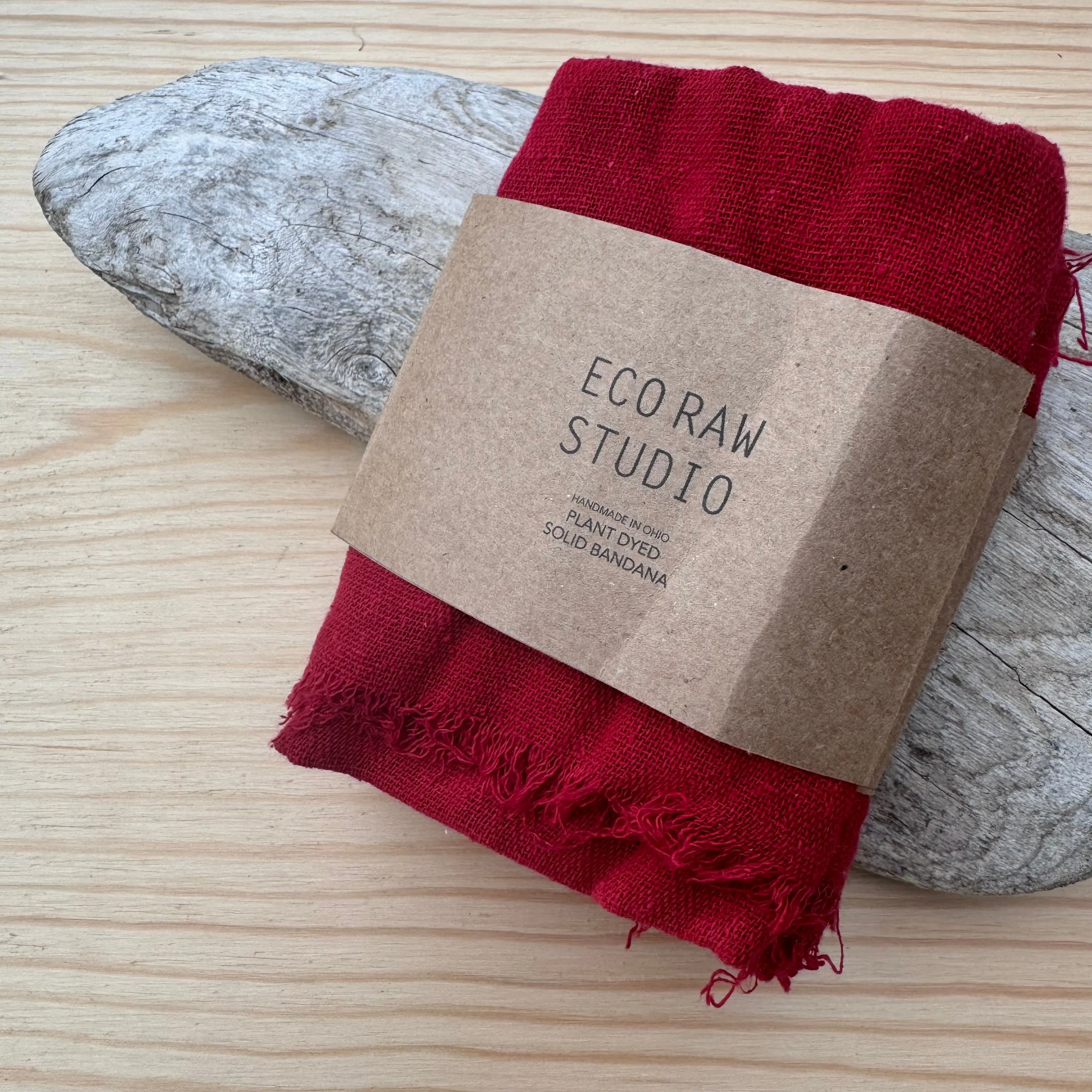 Naturally Dyed Raw Silk Bandana by Eco Raw Studio
