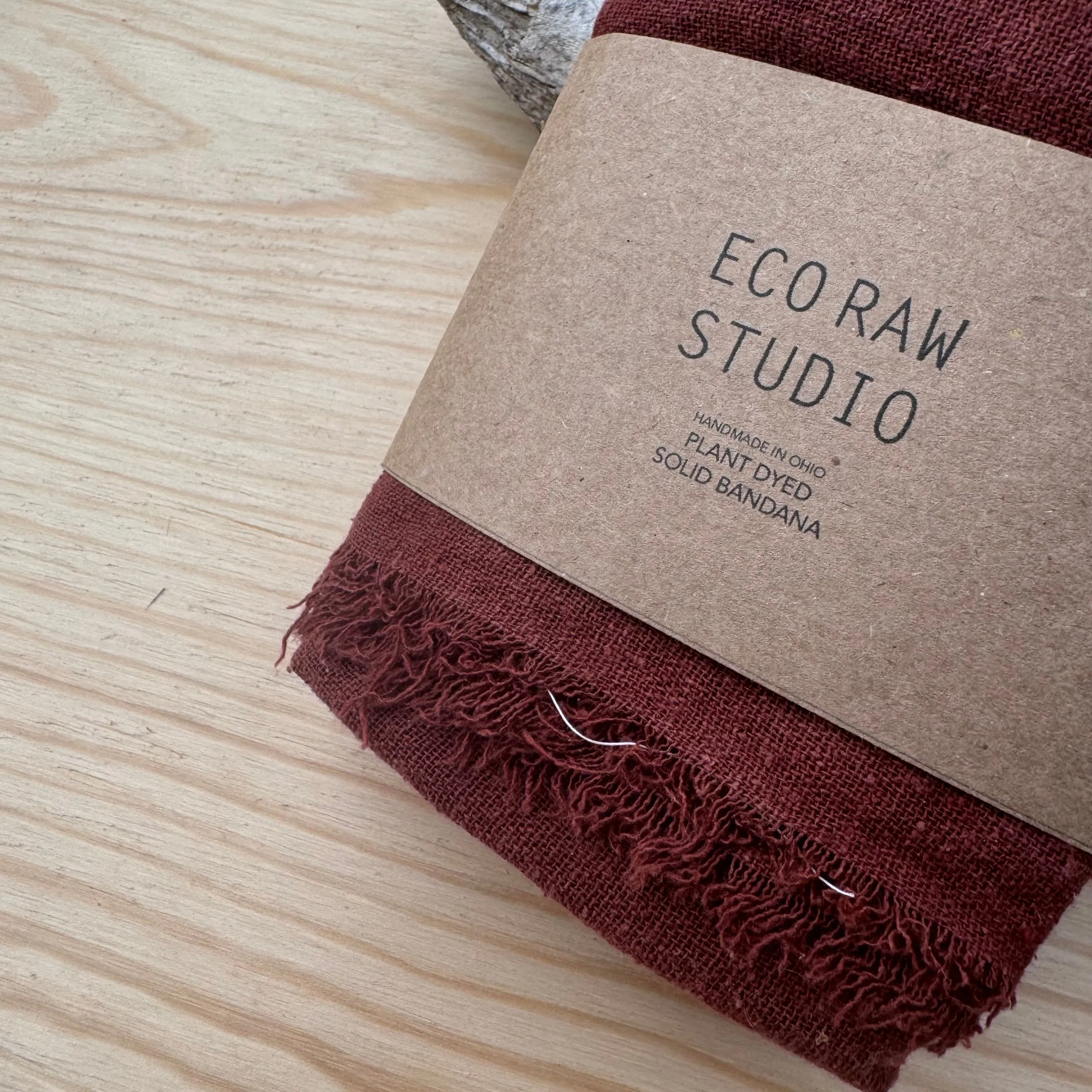 Naturally Dyed Raw Silk Bandana by Eco Raw Studio