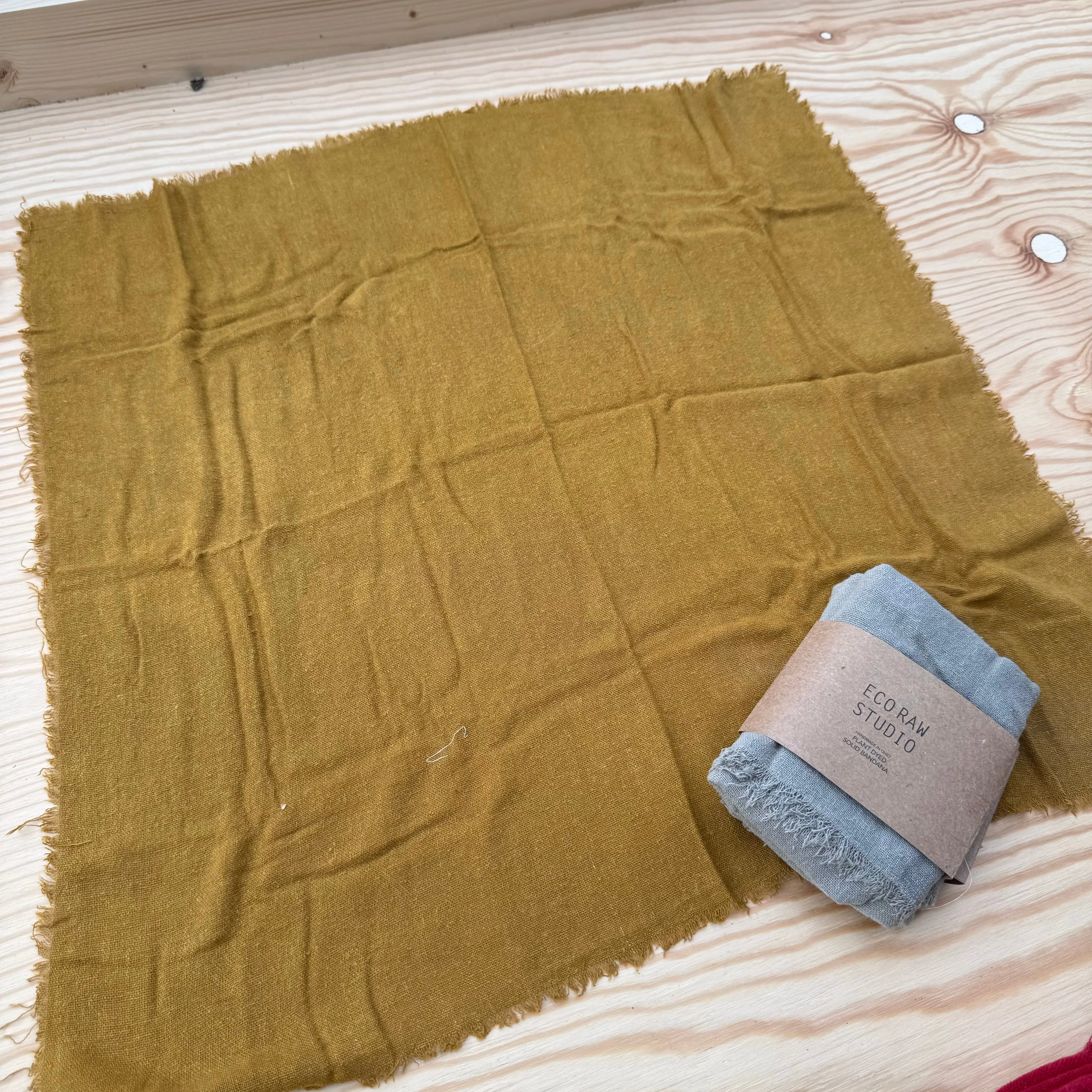 Naturally Dyed Raw Silk Bandana by Eco Raw Studio
