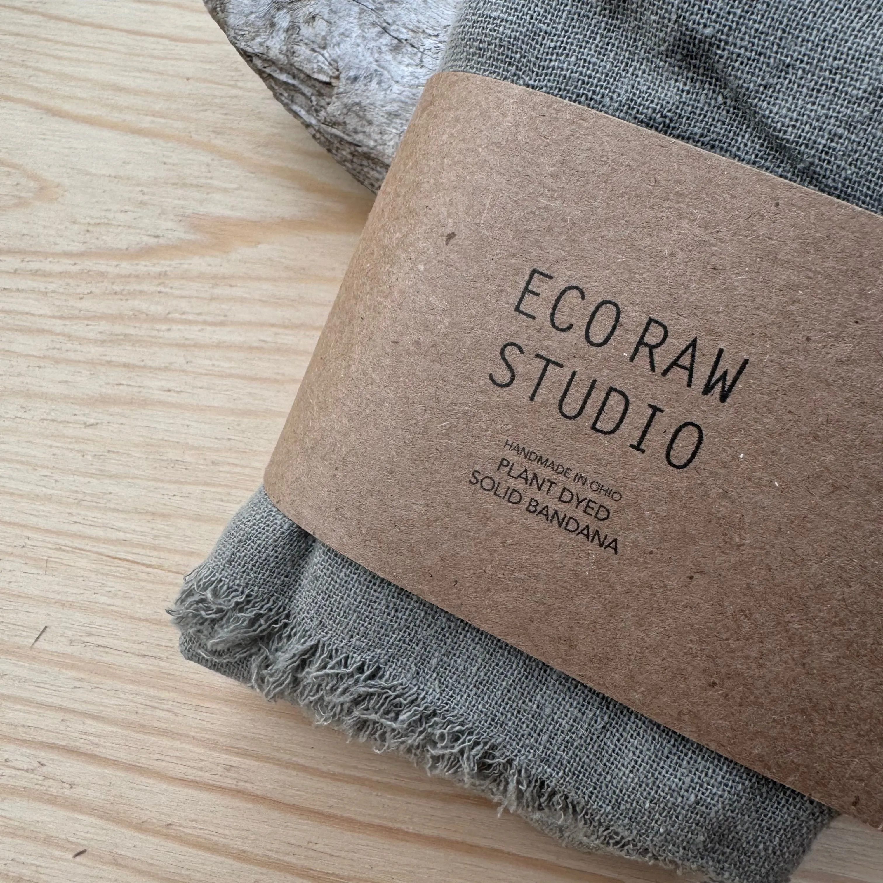Naturally Dyed Raw Silk Bandana by Eco Raw Studio