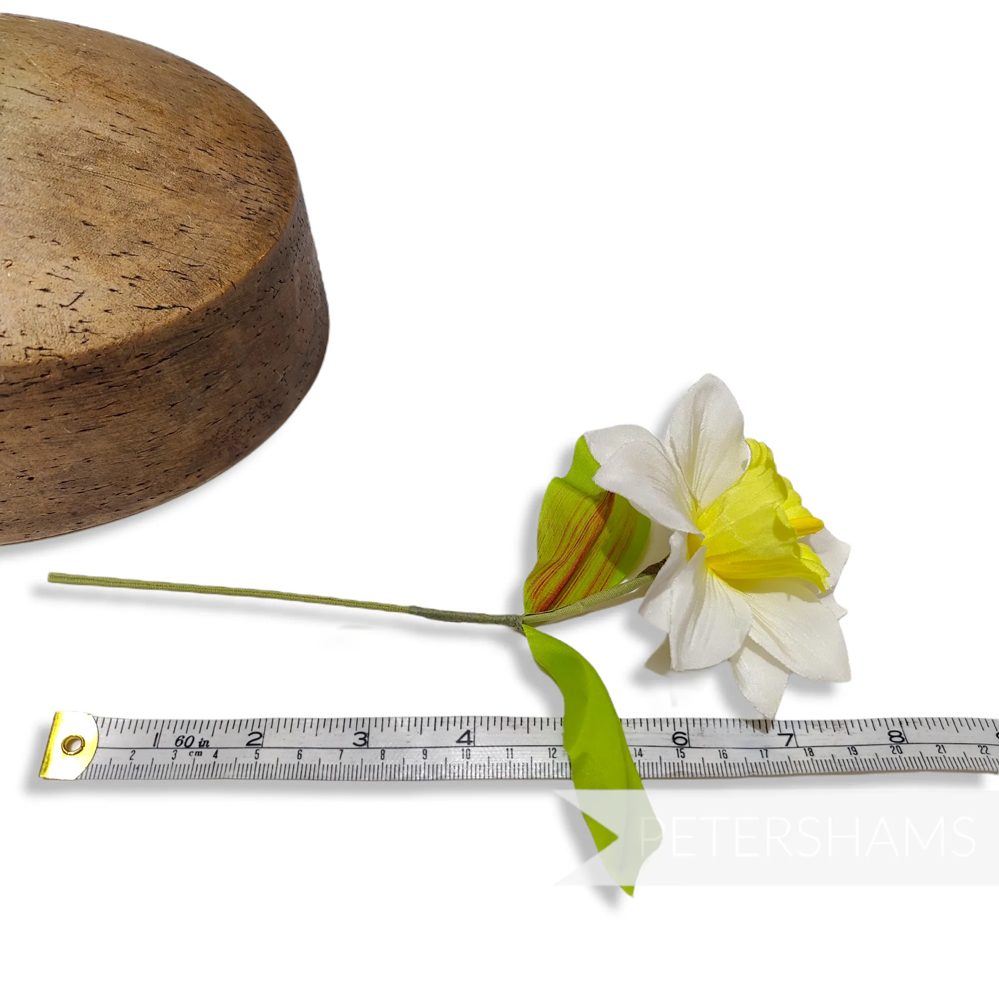 'Sariah' Vintage 1960/70's Czech 7cm Daffodil Silk Hat Flower