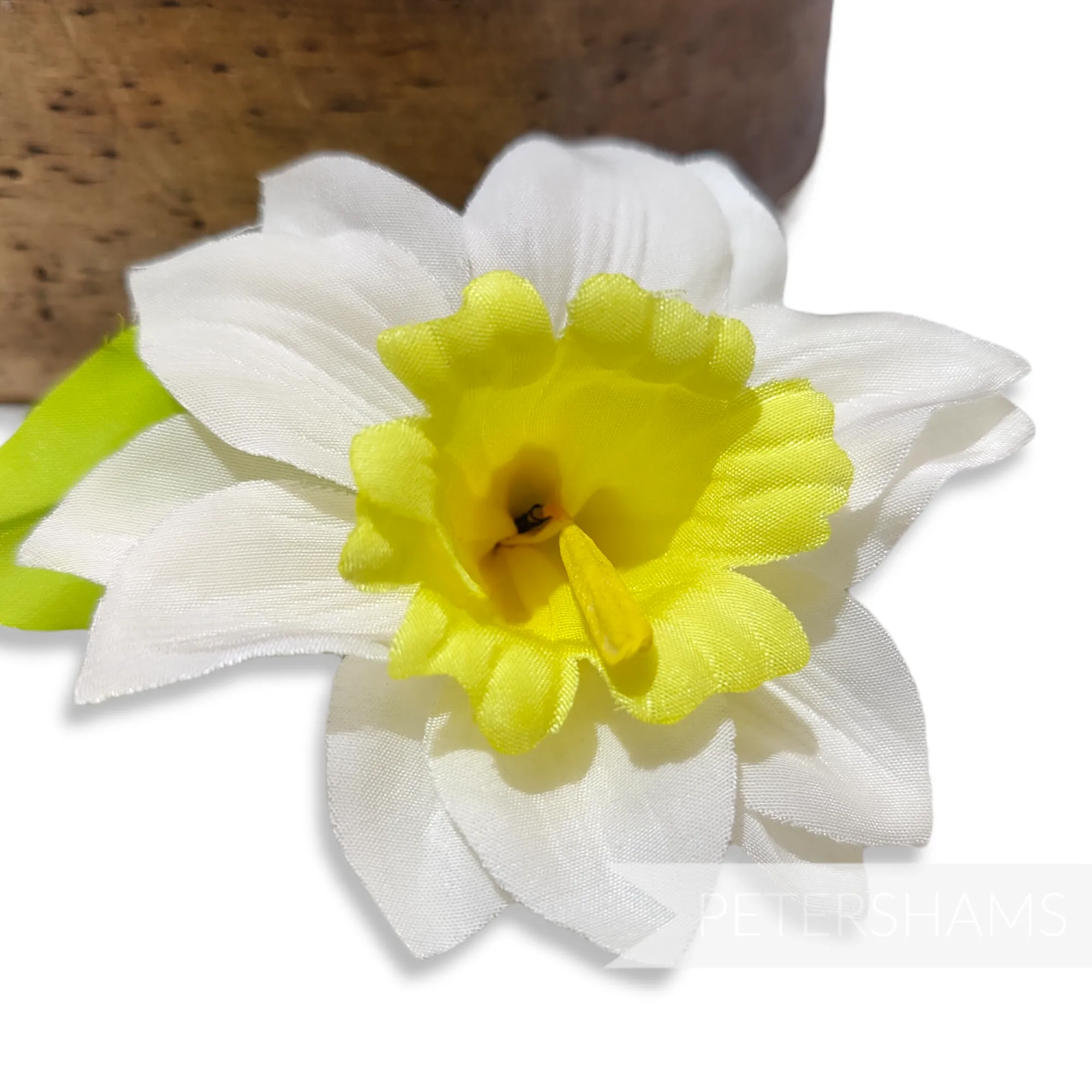 'Sariah' Vintage 1960/70's Czech 7cm Daffodil Silk Hat Flower