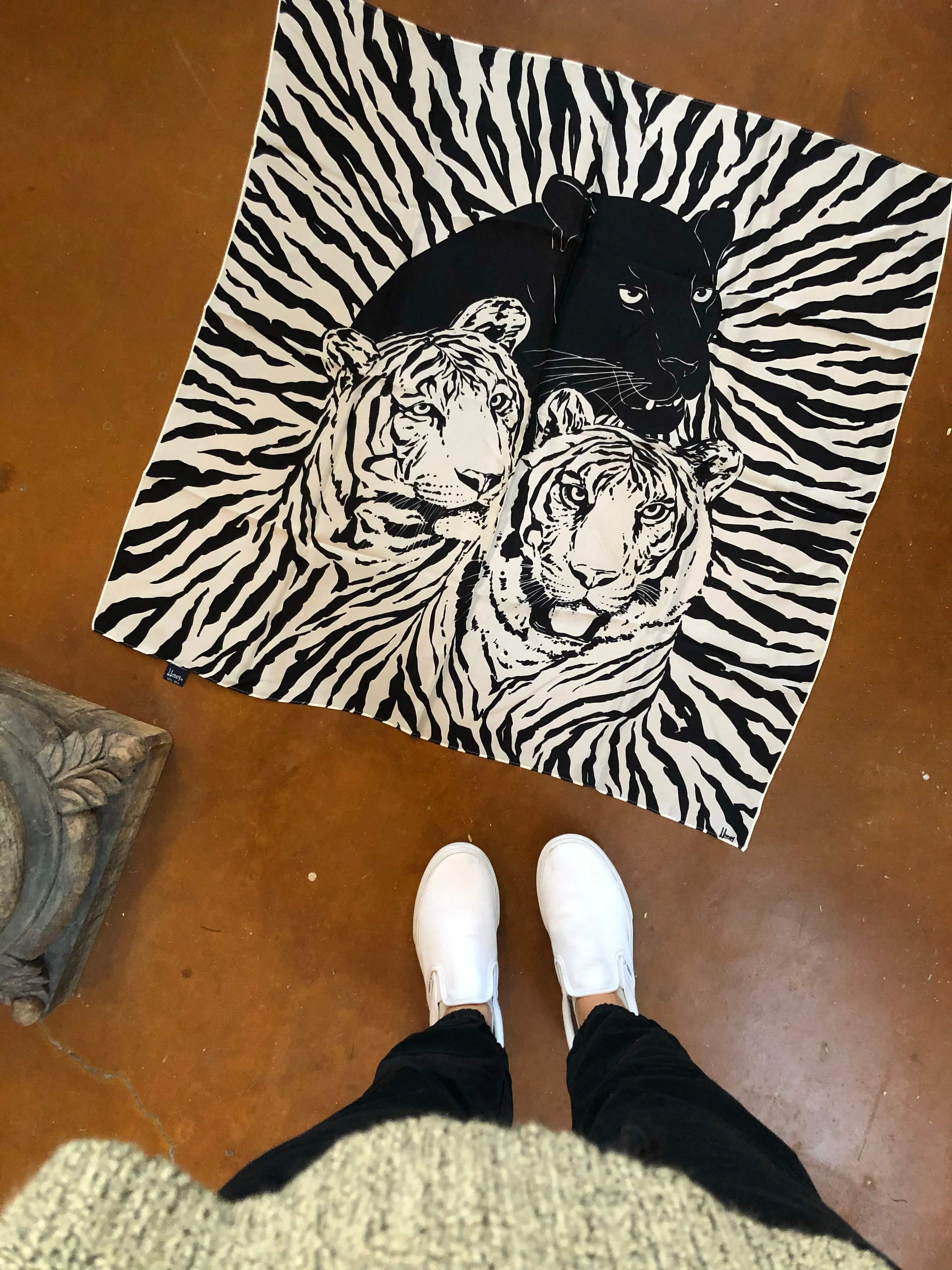 Silk Cats Scarf/ Tapestry