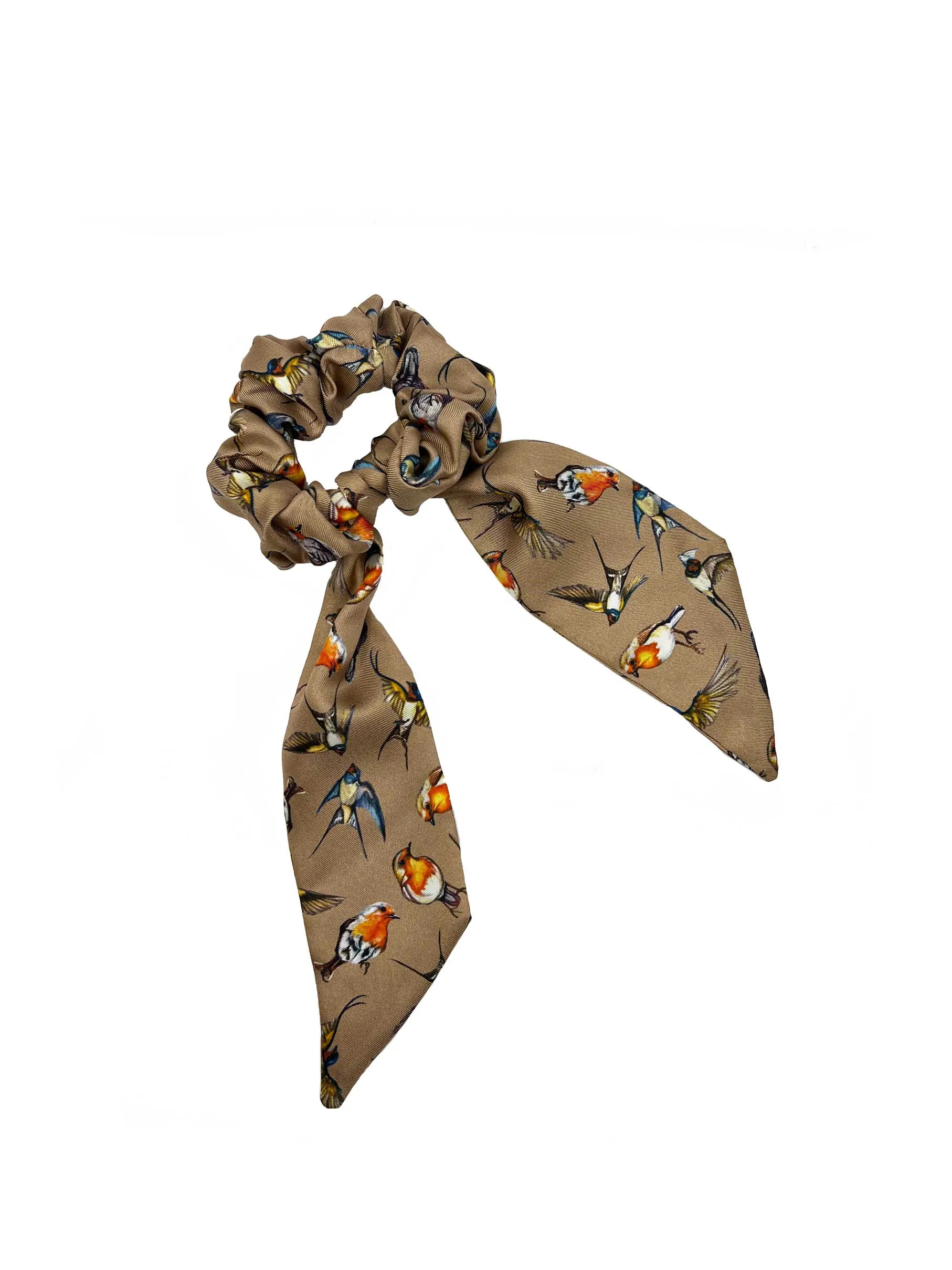 Watching Over Me Mink Medium Tail Silk Scrunchie